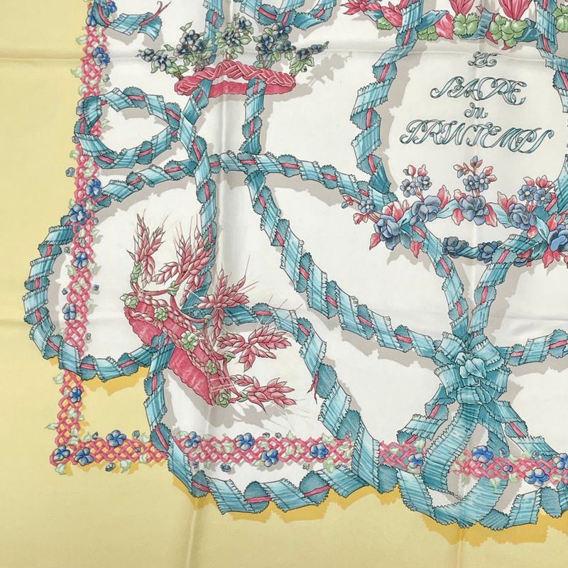 Hermes Scarf Carre 90 Silk LE Sacre DU Printemps Spring Festival Floral Pattern