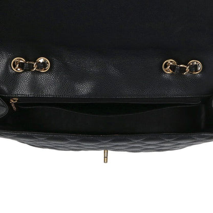 Chanel Deca Matelasse 30 Caviar Skin Single Flap Chain Shoulder Bag Women 30