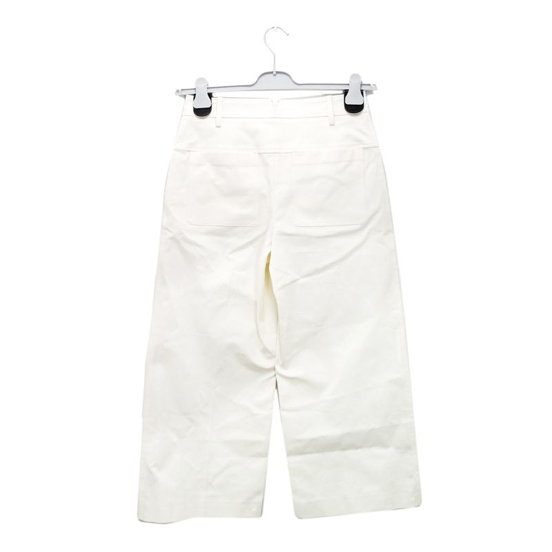 Hermes Pants White Size 38 Cotton Polyurethane Women's Apparel Women's
