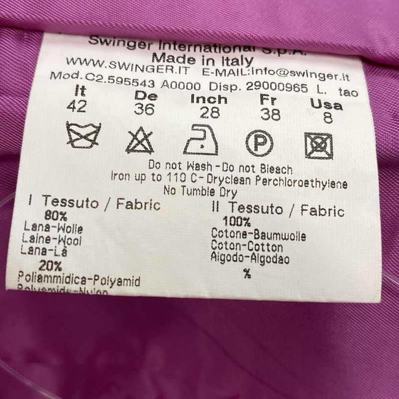 Fendi Jeans Jacket Size IT 42 Women - 595543 Blue And Pink Denim Collarless