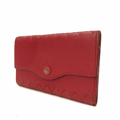 Bottega Veneta Key Case 6-stack Intrecciato Woven Red Leather Red Leather Small