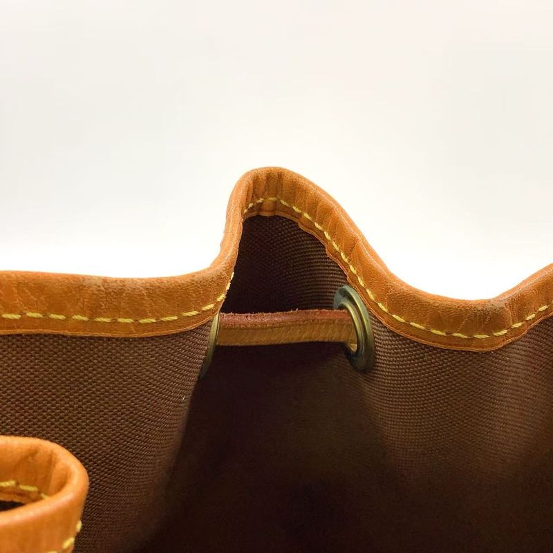 Louis Vuitton Petite Noe Monogram Leather × PVC Brown Shoulder Bag Gold M42226