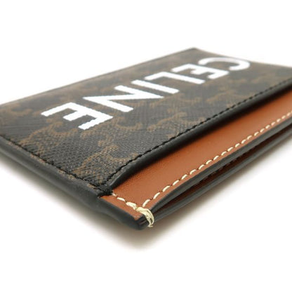 Celine Card Holder 10b702cly.04lu Triomphe Canvas Card Case Logo Print Pass
