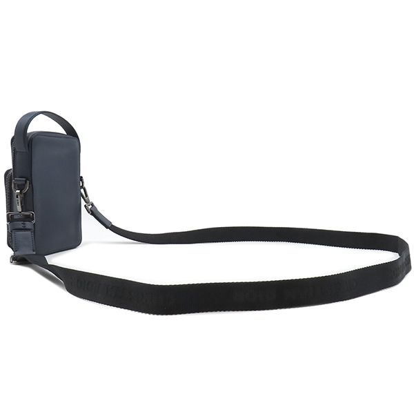 Christian Dior 2way Bag Micro Pouch Canvas Leather Navy Silver Hardware Navy