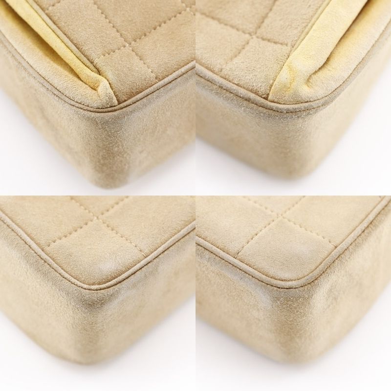 Chanel Chocobar One Handle Suede Brown/yellow Women's Handbag