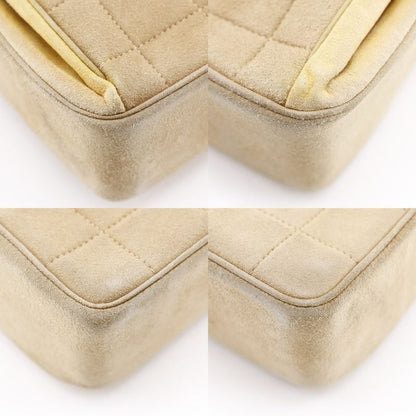 Chanel Chocobar One Handle Suede Brown/yellow Women's Handbag