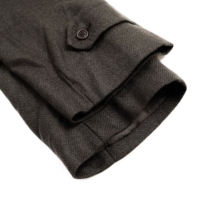 Hermes by Martin Margiela Period 1999aw Cashmere Herringbone Belted Stainless