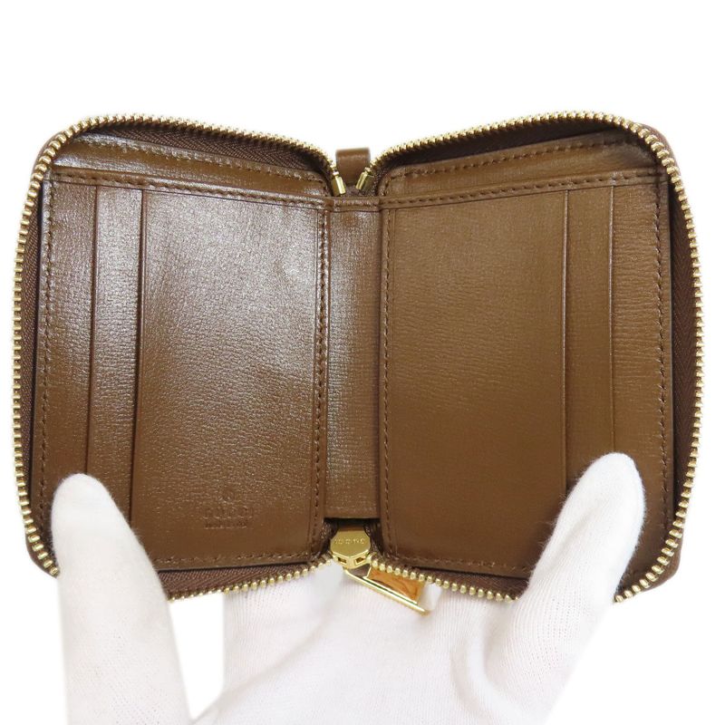 Gucci 700691 GG Supreme Card Case PVC Leather Ladies