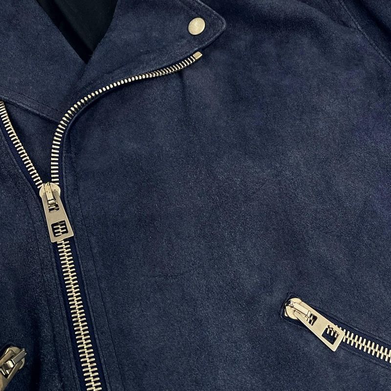 Loewe Blouson Size 52 Mens - Navy Suede/17139352100/h1268318ar