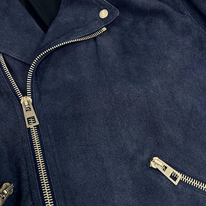 Loewe Blouson Size 52 Mens - Navy Suede/17139352100/h1268318ar