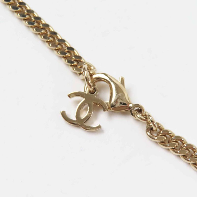 CHANEL B24P Abd325 Camellia Perfume Bag Icon Design Large Coco Mark Necklace