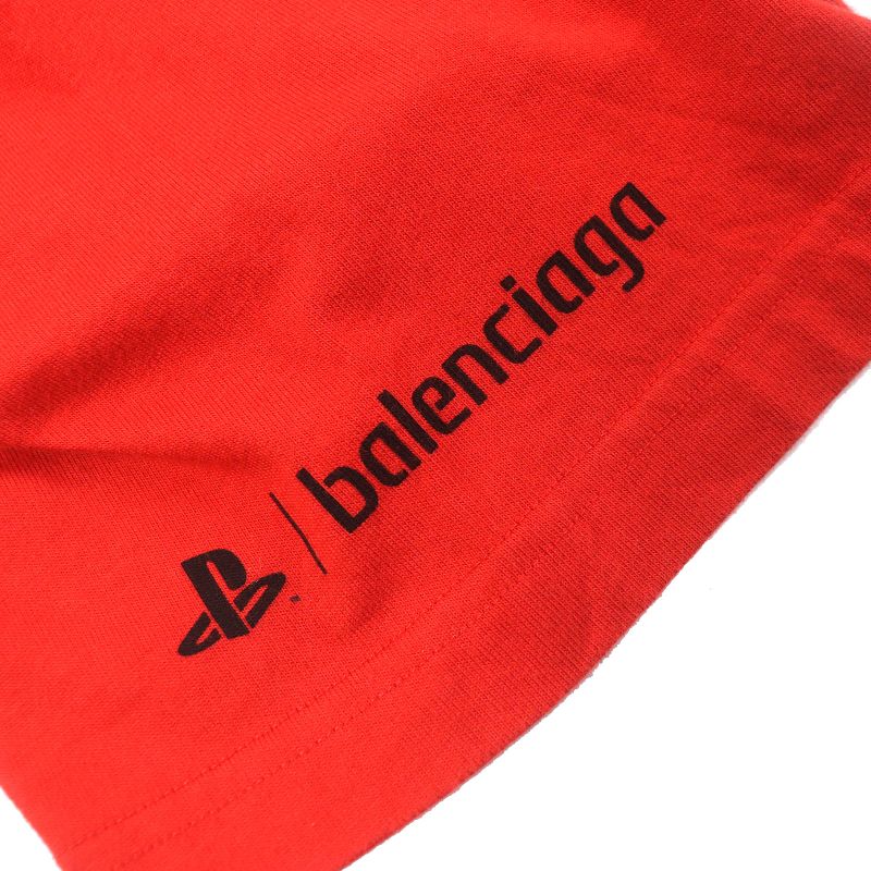 Balenciaga 21AW 651795 PS5 Playstation 5 100% Cotton Unifit Crew Neck Oversized