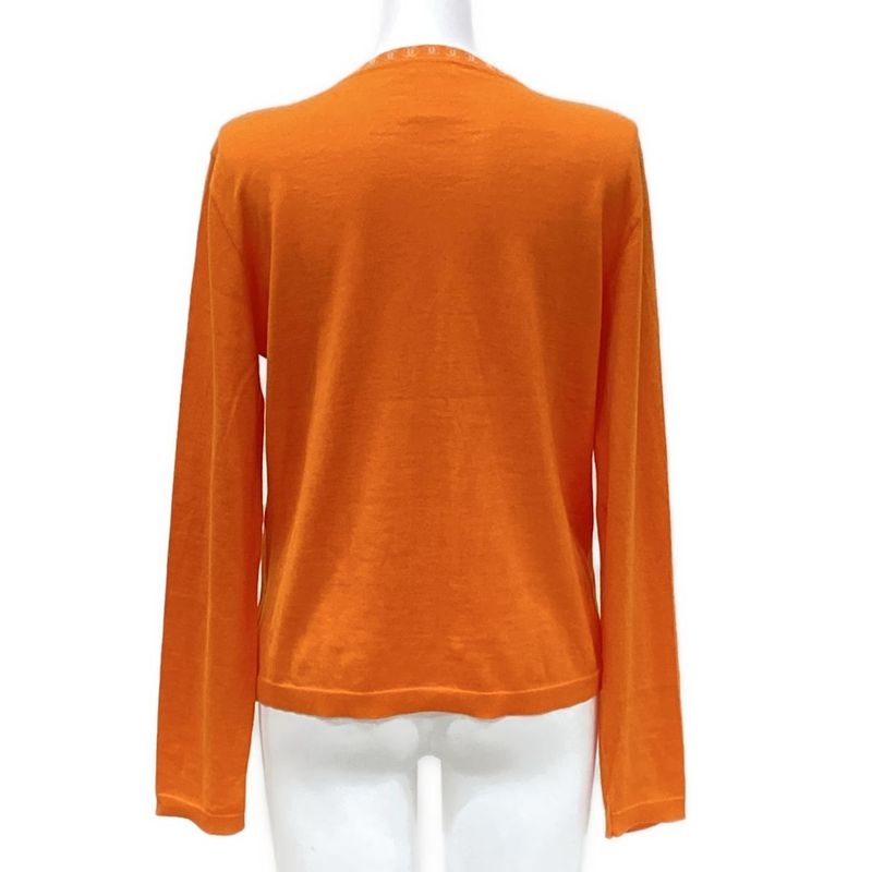 Chanel Cardigan Size 42 L Women - P17936 Orange Cashmere