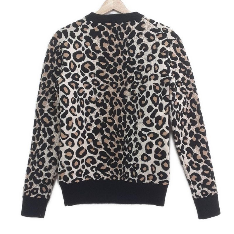 Celine Long Sleeve Sweater Size S Women's - Ivory Beige And Black Crew Neck /