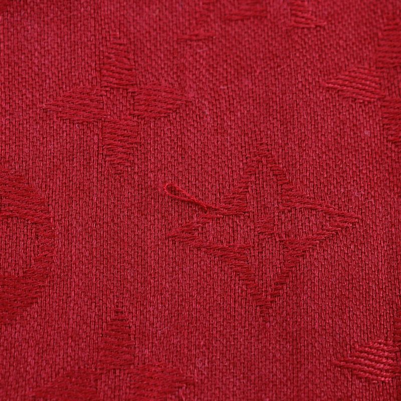 Louis Vuitton Shawl Monogram Large Scarf M72237 Silk And Wool Red Women's Stole