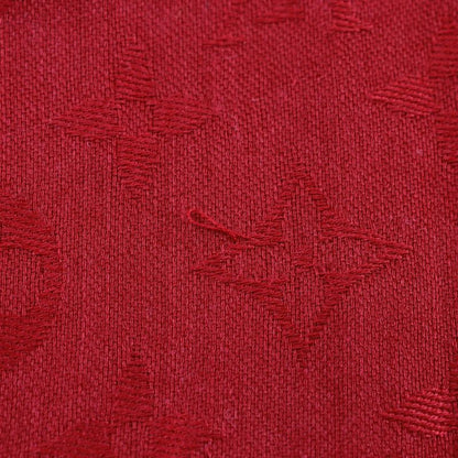 Louis Vuitton Shawl Monogram Large Scarf M72237 Silk And Wool Red Women's Stole