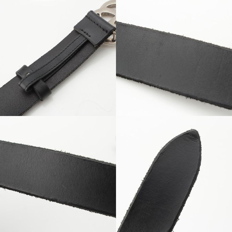 Gucci Leather GG Marmont Double G Slim Belt 414516 Black 7520