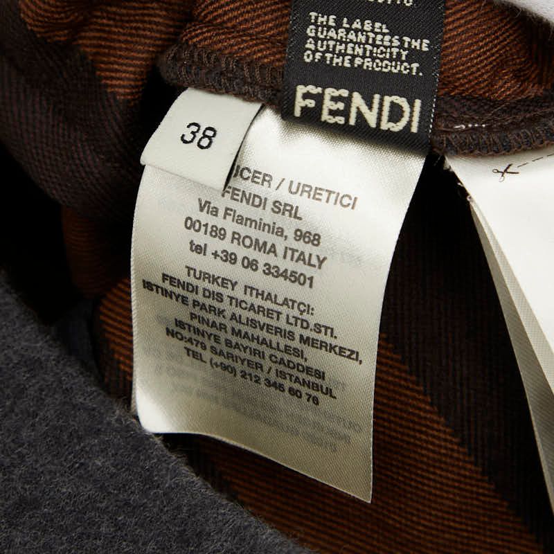 Fendi Sleeveless Dress Size: 38 Charcoal Gray Wool Women's Fendi