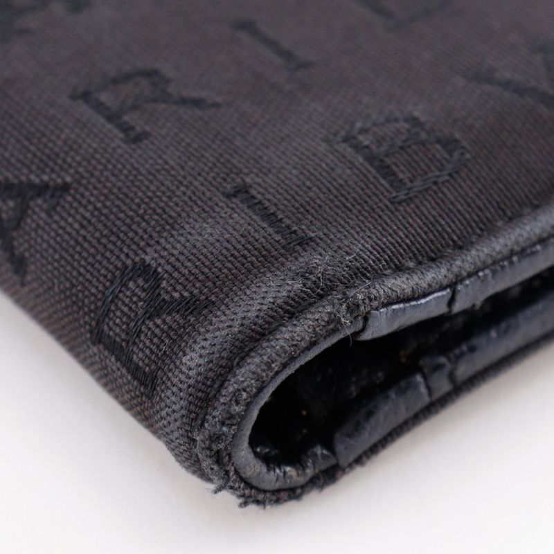 Bvlgari Logomania Wallet Canvas Black Men's Bifold Wallet