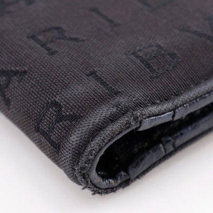 Bvlgari Logomania Wallet Canvas Black Men's Bifold Wallet