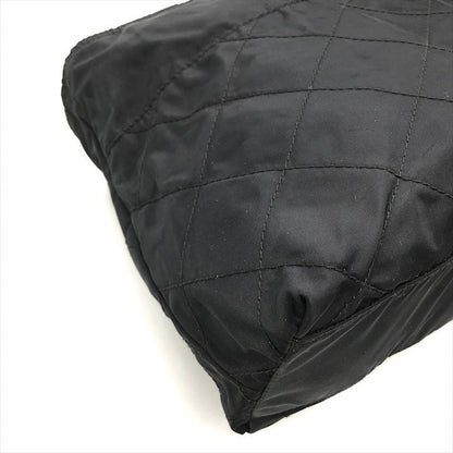 Prada Nylon Tessuto Quilted Chain Shoulder Tote Black
