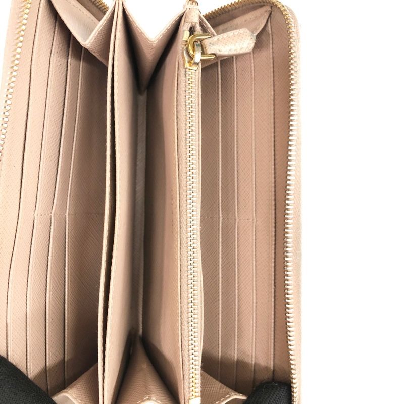Prada Round Long Wallet Saffiano 1ml506 Pink