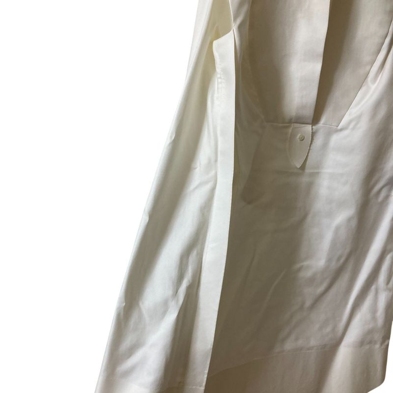 Good Quality Balenciaga Sleeveless Flared Long Shirt Dress 36 White Women Used