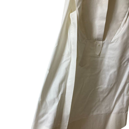 Good Quality Balenciaga Sleeveless Flared Long Shirt Dress 36 White Women Used