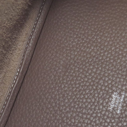 Hermes Picotin Lock MM Etope Silver Hardware Handbag Taurillon Women