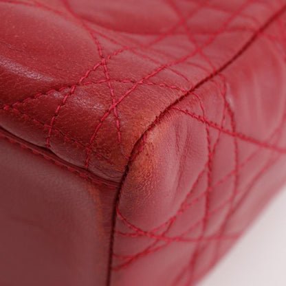 Christian Dior Lady Dior Cannage Calf Red Ladies Handbag