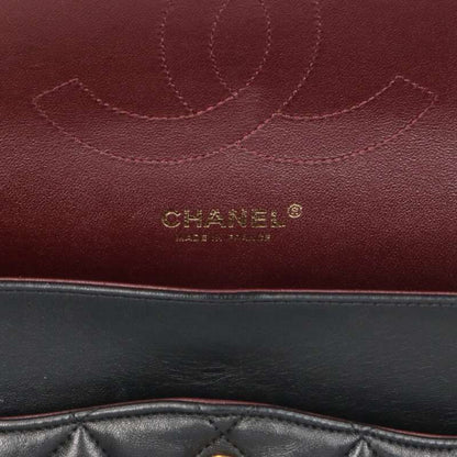 Chanel Deca Matelasse 30 Double Flap Lamb Skin Shoulder Bag Men's