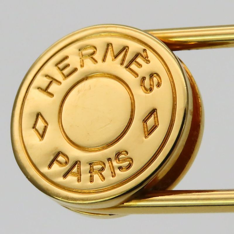 Hermes Brooch Serie Metal Gold Plated Small Accessories Ladies Women Hermes
