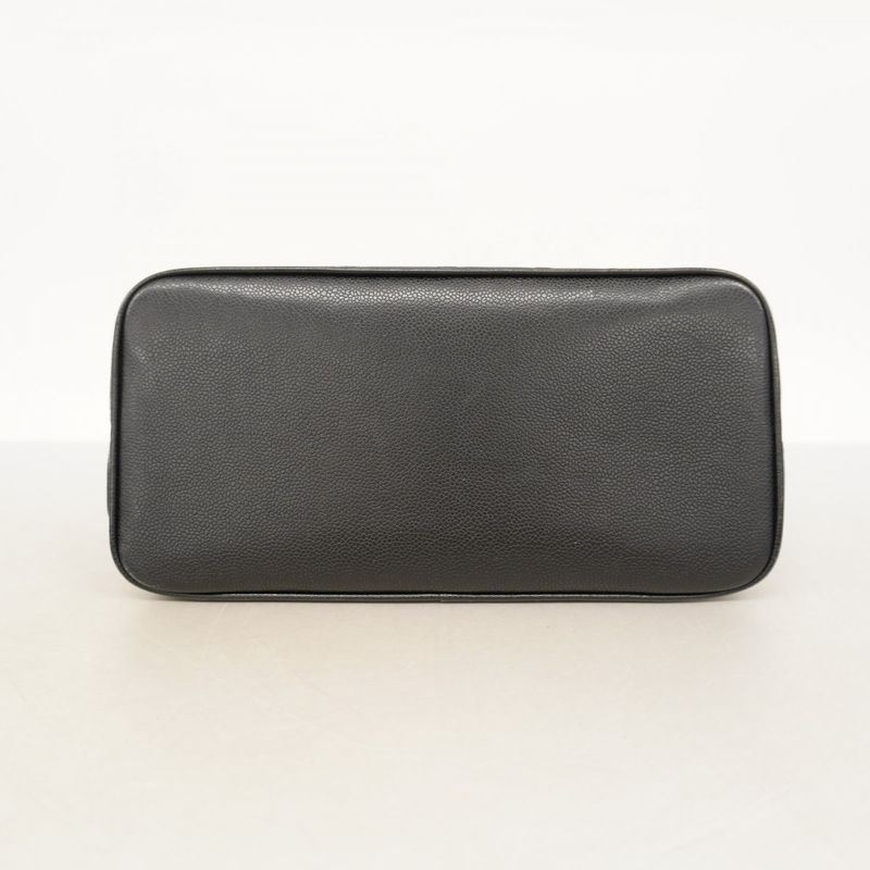 Chanel Tote Bag Revival Tote Caviar Skin Black Gold Hardware Women's