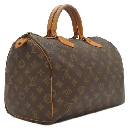 Louis Vuitton Handbag Speedy 30 Monogram Canvas Monogram Gold Hardware Brown