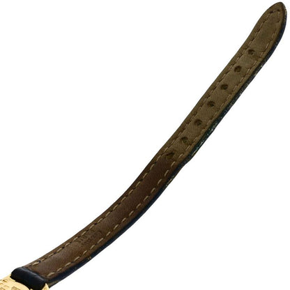 Cartier W1510956 Mini Baignoire Watch 18K Yellow Gold Leather Ladies