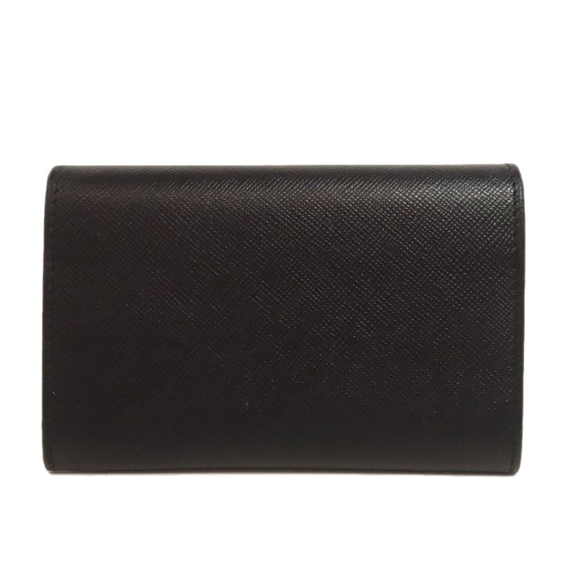Prada M504a Business Card Holder Logo Hardware Card Case Saffiano Women