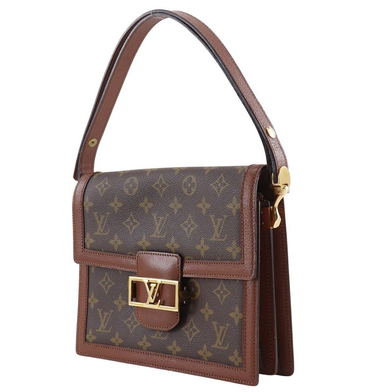 Louis Vuitton Sac Dauphine Vintage M51410 Monogram Canvas Brown Ladies Shoulder