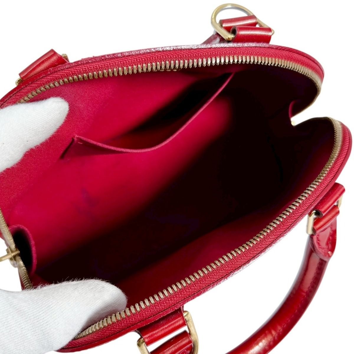 Louis Vuitton Monogram 2-Way Bag Alma BB Handbag Pomme