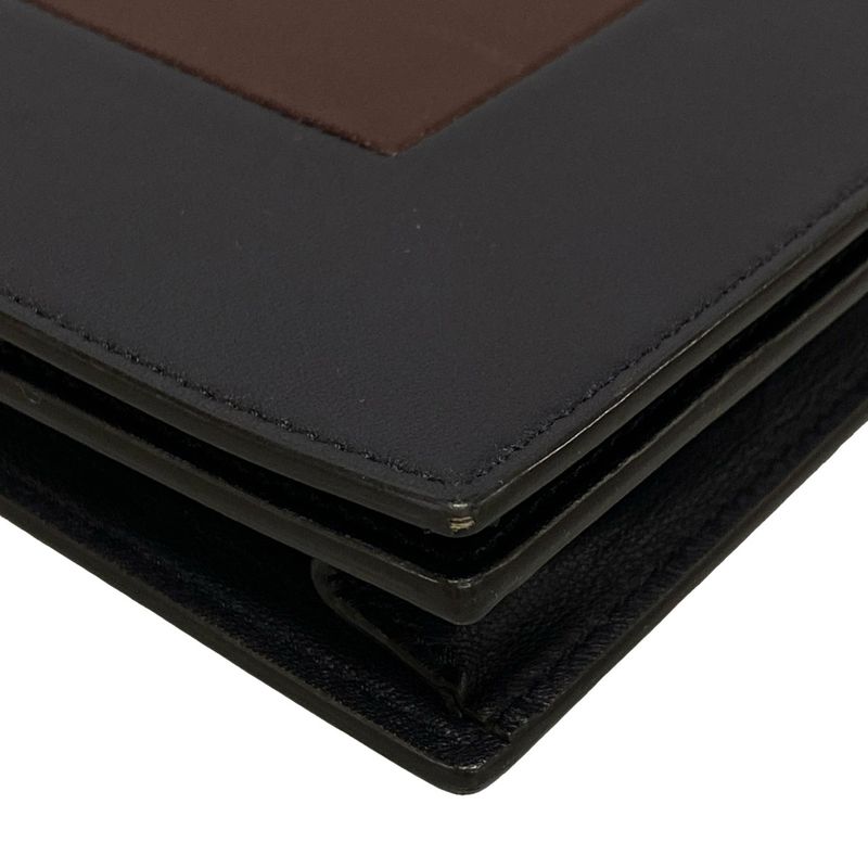 Celine Flamed Evening Clutch Dark Navy And Bordeaux Chain Shoulder/2way Leather