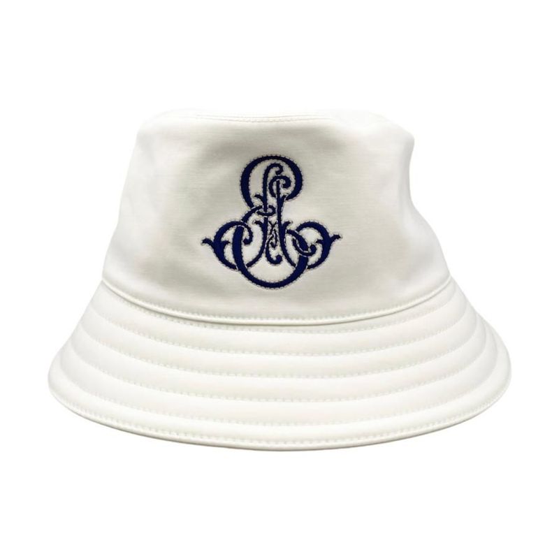 Hermes Hat Bucket Hat Harper Emile Size 58 Cotton White Navy Hermes