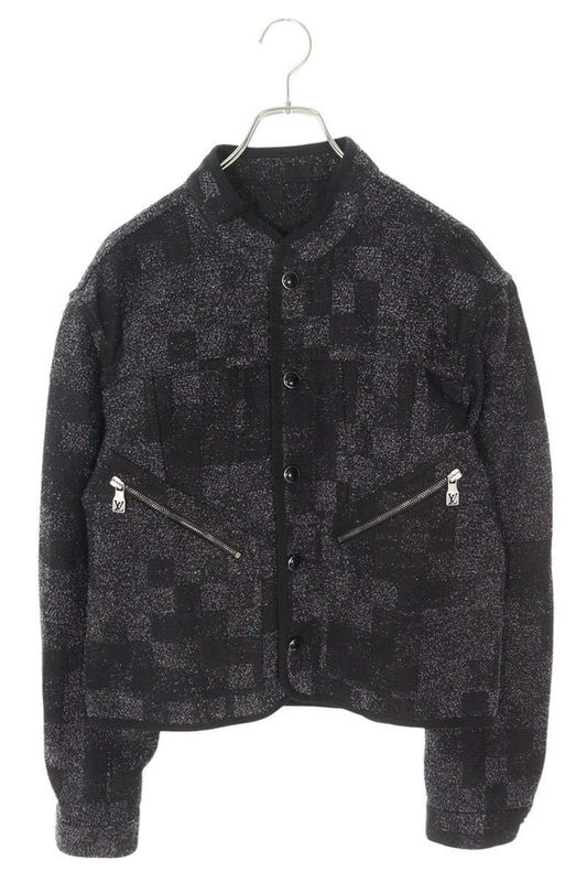 Louis Vuitton 25SS Rm251m STE Hsa60w 1ahbd4 Denim Boucle Clesseit Flight Jacket