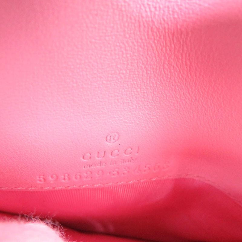 Gucci Compact Wallet GG Marmont 598629 Bifold Wallet Leather Pink 0052 Gucci