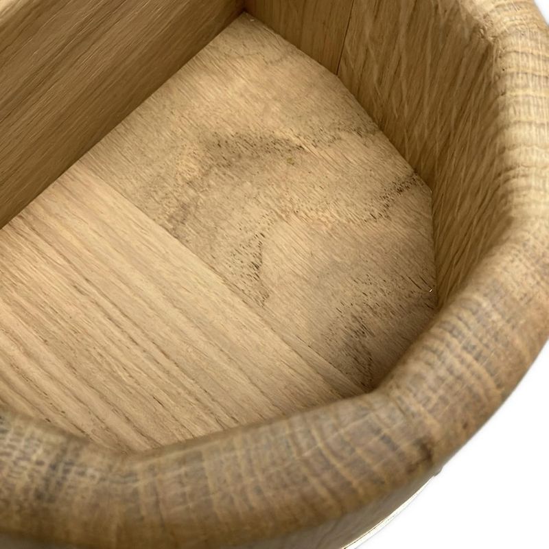 Hermes Small Accessories Dog Bowl PM Light Brown×silver Chaine D'ancre