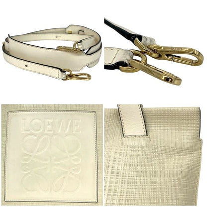 Loewe 2way Bag Shopper Bag Ivory White Linen