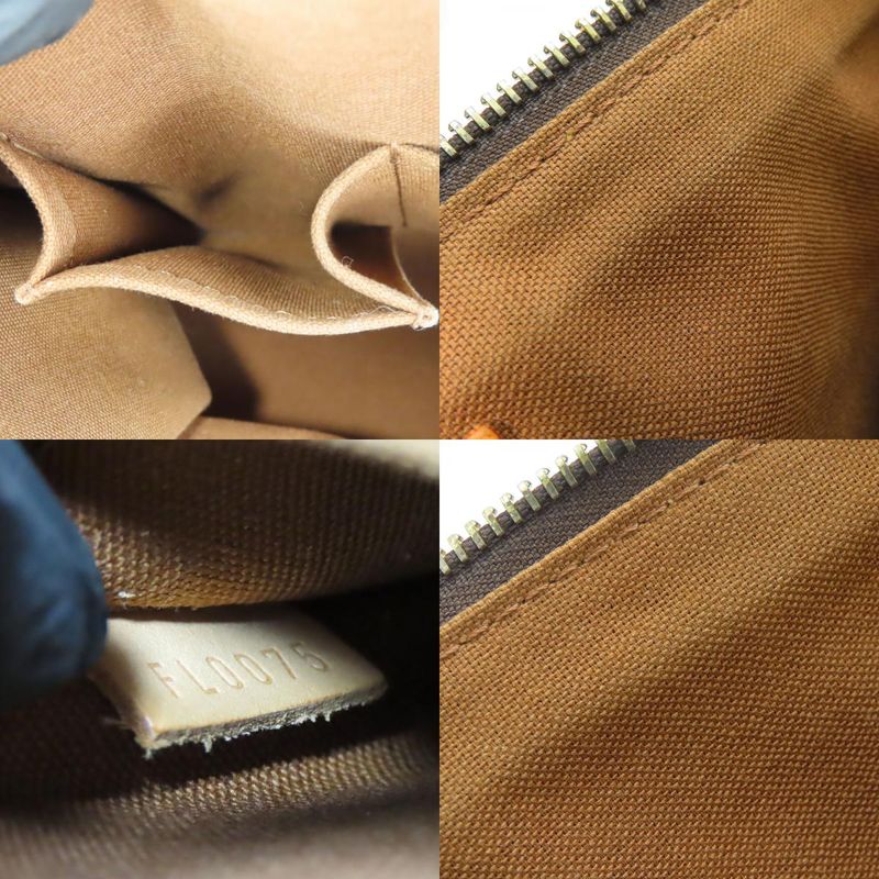 Louis Vuitton Tote Bag Popincourt O M40007 Monogram Nubuck Brown Gold Hardware