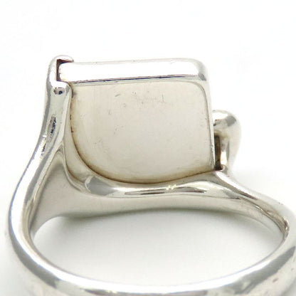 Tiffany & Co Ring - Splash Square 925 Silver Approx 6.1g Silver Approx #10 Elsa