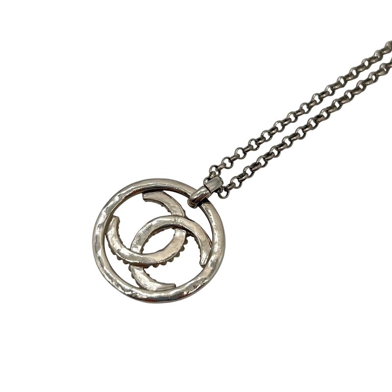 Chanel Necklace A19P Metal A19P Metal Coco Rhinestone Silver