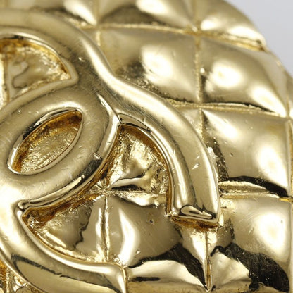 Chanel Coco Mark Matelasse Vintage Gold Plated 26 Ladies 39.8g Earrings