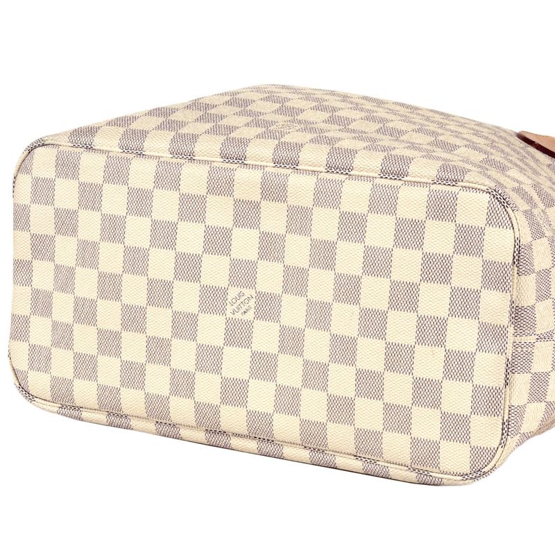 Louis Vuitton Neverfull MM Tote Bag Damier Azure N51107 White Sp4079 Women