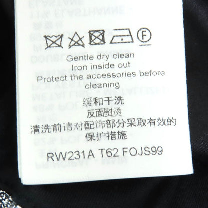 Louis Vuitton 23SS LV Logo Plate Pocket Design Lamé Knit Mini Skirt Silver XS